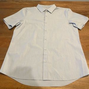Lululemon short sleeve button up XL, Light Blue.